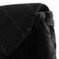 Chanel Around 1995 Made Double Turn-Lock Velour Backpack Black