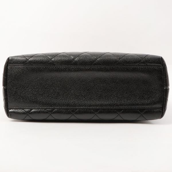 Chanel Around 2000 Made Turn-Lock Top Handle Bag Black
