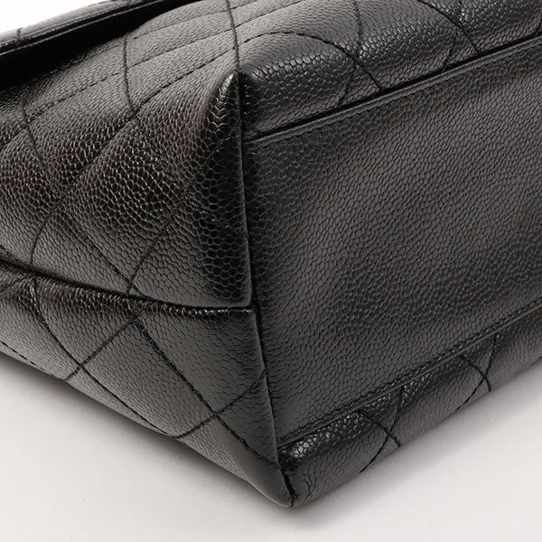 Chanel Around 2000 Made Turn-Lock Top Handle Bag Black