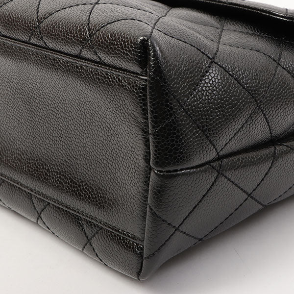 Chanel Around 2000 Made Turn-Lock Top Handle Bag Black