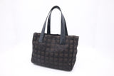 Chanel New Travel Line Tote Bag in Black Canvas