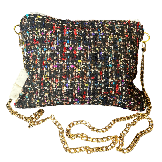 LV Monogram Noir   Silk Scarf Crossbody Bag