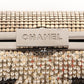 CHANEL Around 2006 Made Beads Cc Metal Clasp Chain 2Way Bag Black