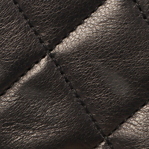 Chanel Around 1990 Made Full Flap Turn-Lock Chain Bag Mini Black