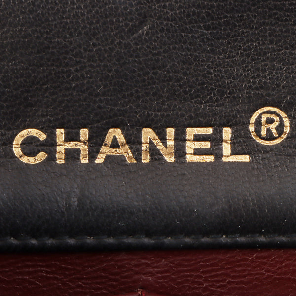 Chanel Around 1990 Made Full Flap Turn-Lock Chain Bag Mini Black