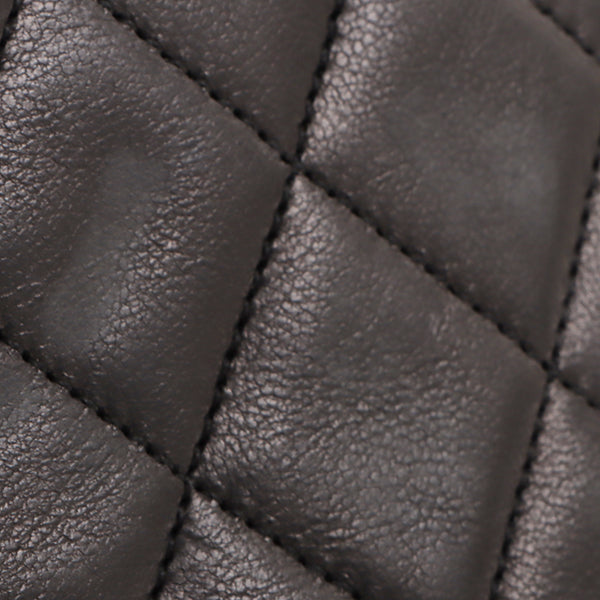 Chanel Around 1990 Made Full Flap Turn-Lock Chain Bag Mini Black