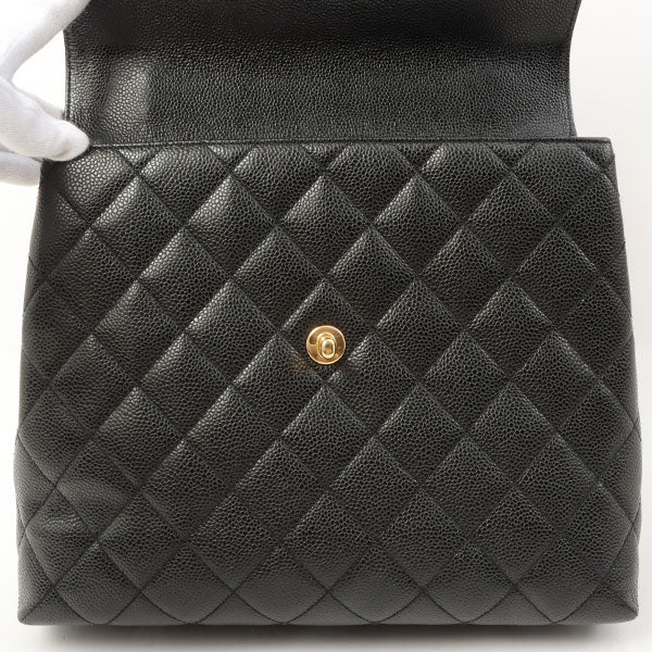 Chanel Around 1998 Made Caviar Skin Turn-Lock Handbag Black