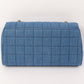 Chanel Around 2002 Made Denim Chocobar Cc Mark Plate Chain Bag Indigo