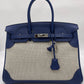 Hermes Birkin 35 Canvas Bleu de Prusse Palladium Hardware