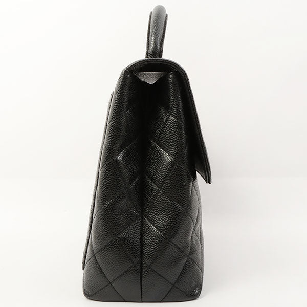 Chanel Around 1998 Made Caviar Skin Turn-Lock Handbag Black