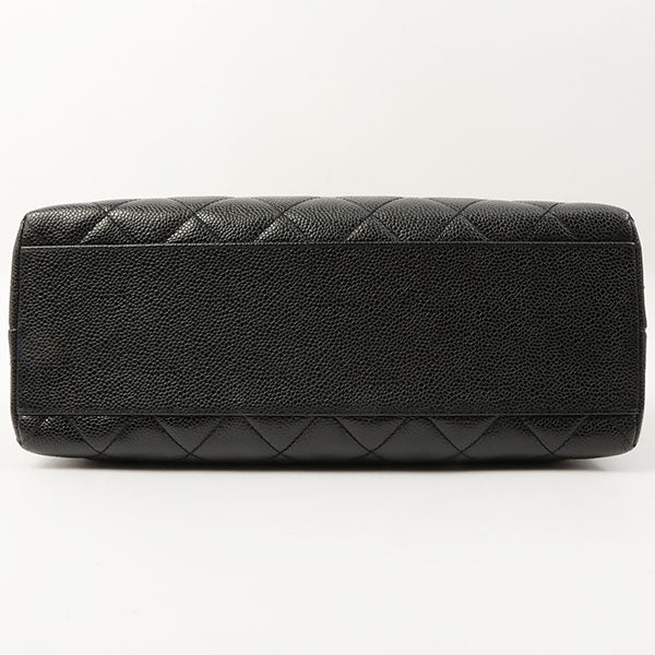 Chanel Around 1998 Made Caviar Skin Turn-Lock Handbag Black