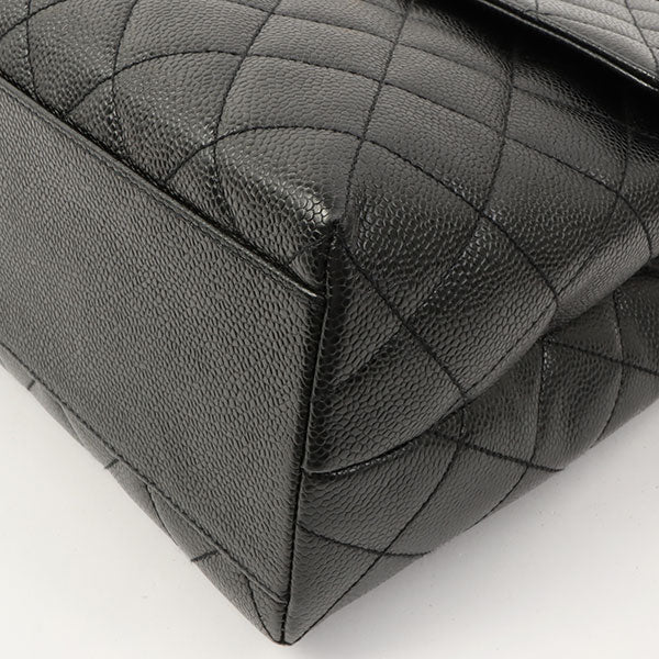 Chanel Around 1998 Made Caviar Skin Turn-Lock Handbag Black