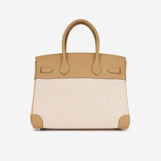 Birkin 30 Toile - Chai/Ecru
