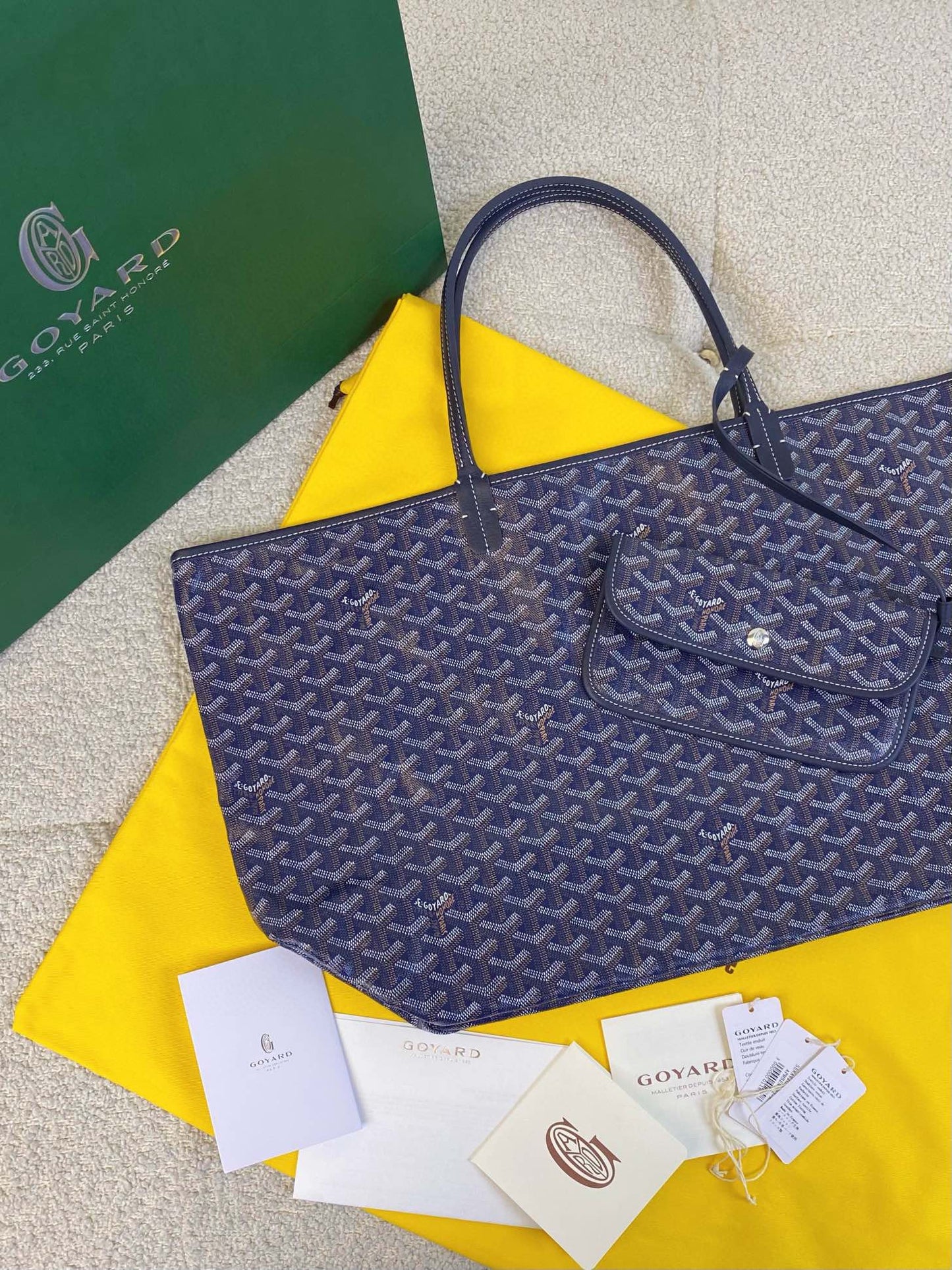 SAINT LOUIS GM 40CM NAVY BLUE CANVAS Amelia