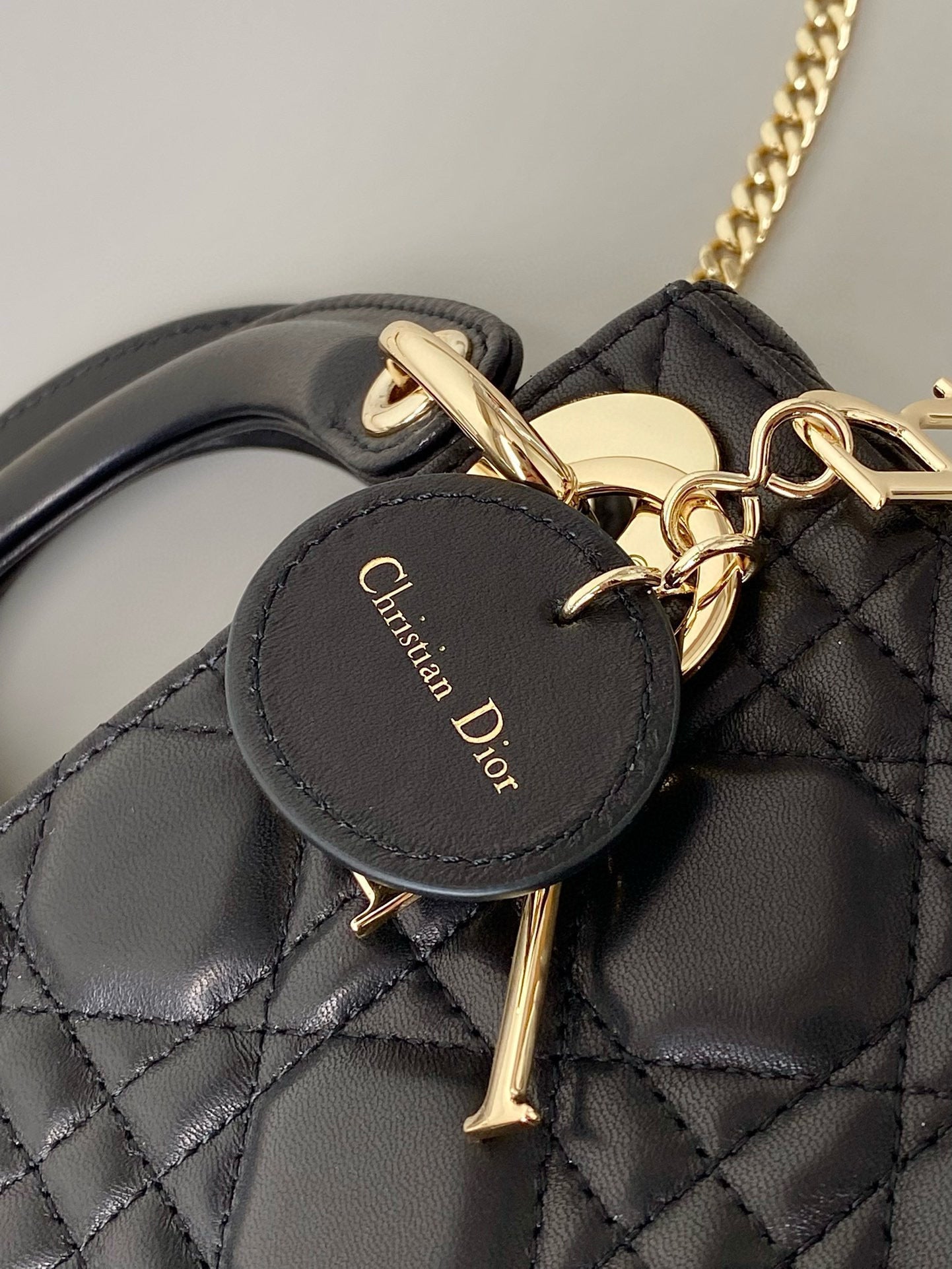 MINI MY LADY 17 BLACK CALFSKIN GOLD HARDWARE Amelia