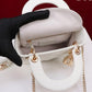 MINI LADY 17 BAG IN WHITE LAMBSKIN GOLD HARDWAWE Amelia