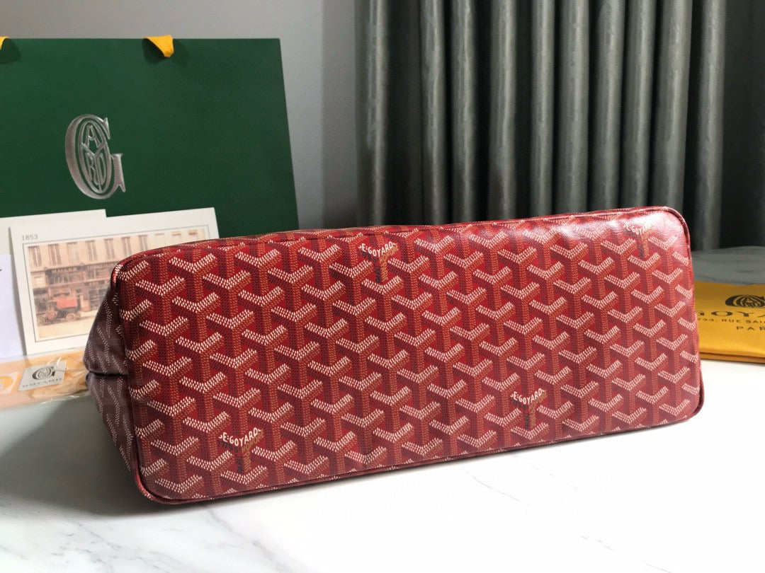 CHIEN GRIS & POCKET 34 RED CANVAS Amelia