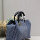 LARGE TOUJOURS 37 BLUE DENIM OBLIQUE JACQUARD