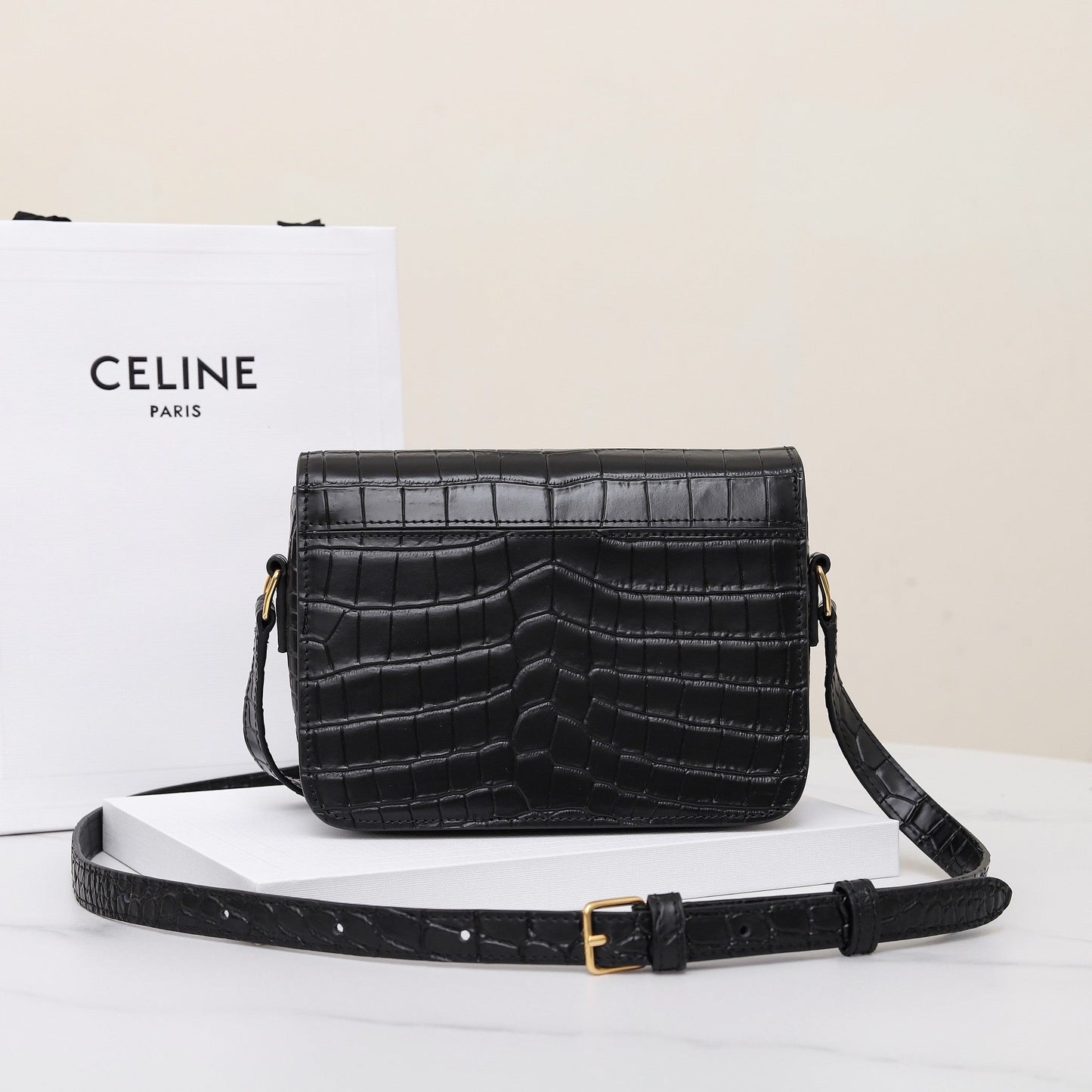 TRIOMPHE TEEN 18 BLACK ALLIGATOR SKIN Amelia Amelia