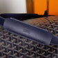 BOSTON 45 BAG IN NAVY BLUE GOYARDINE CANVAS AND CALFSKIN TRIM Amelia