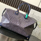 BOWLING 45 BAG IN NAVY BLUE GOYARDINE CANVAS AND CALFSKIN TRIM