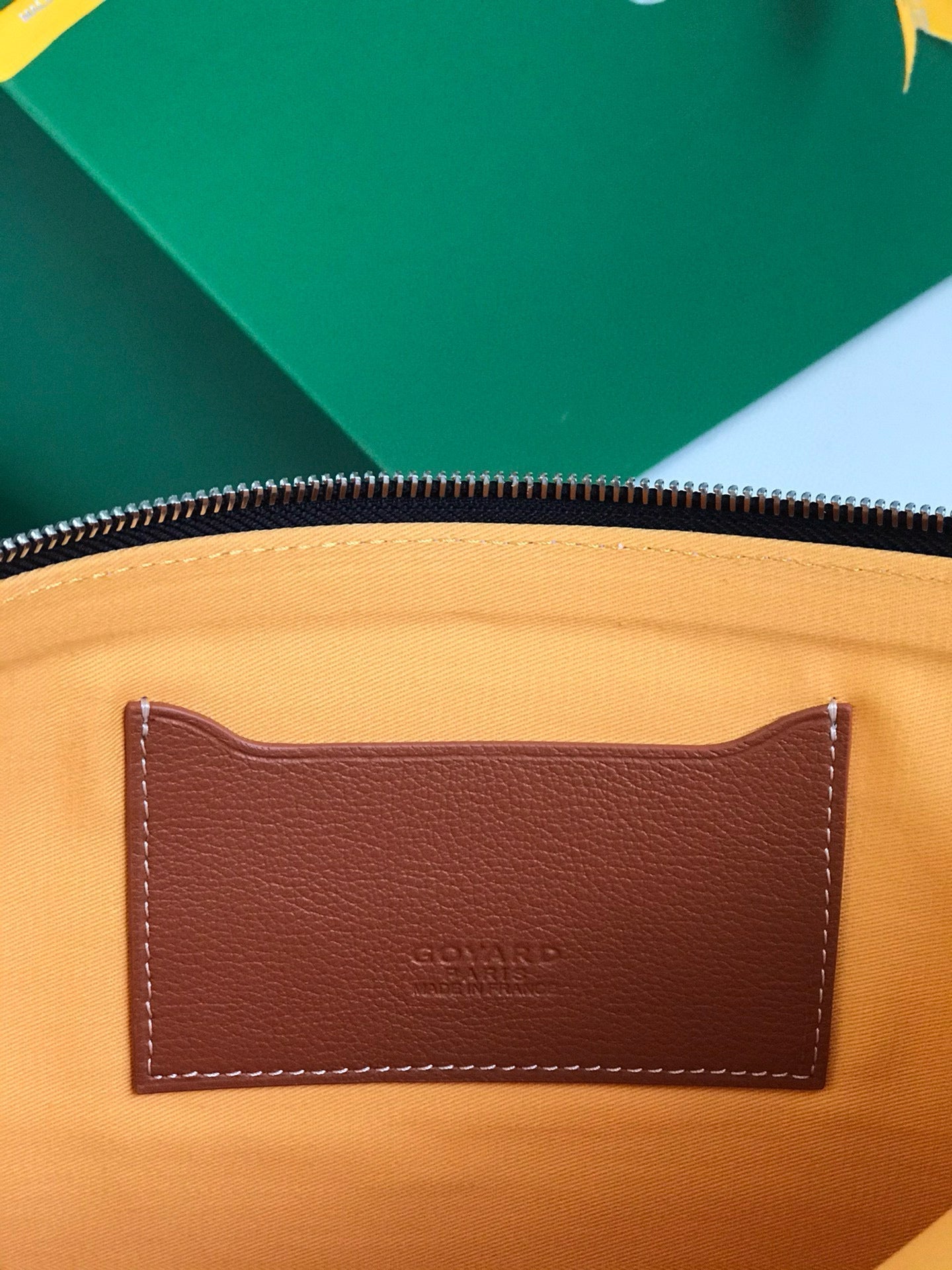SENAT POCHETTE IN NAVY BLUE GOYARDINE CANVAS Amelia Bags