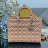 LARGE 32 LADY BAG IN PEACE LAMBSKIN WITH GOLD HARDWARE Amelia