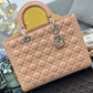 LARGE 32 LADY BAG IN PEACE LAMBSKIN WITH GOLD HARDWARE