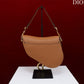 SADDLE BAG 25 WITH STRAP GOLD GRAINED CALFSKIN GHW