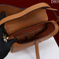 SADDLE BAG 25 WITH STRAP GOLD GRAINED CALFSKIN GHW Amelia
