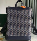 CISALPIN BACKPACK 43 IN NAVY BLUE GOYARDINE CANVAS AND CALFSKIN Amelia Amelia