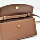 EXTRA POCHETTE 18 IN CARAMEL SUGAR CALFSKIN GOLD HARDWARE Amelia Bags