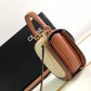 MINI BESACE CLEA 15 IN BROWN TEXTILE AND CALFSKIN