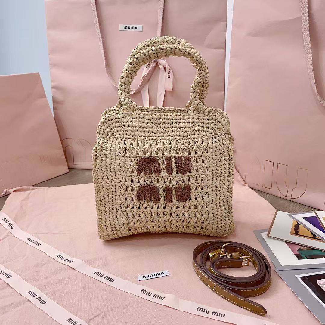 CROCHET TOTE BAG 23 IN NATURAL WOVEN RAFFIA Amelia