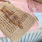 WOVEN BAG 23 IN NATURAL RAFFIA Amelia