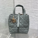 MINI TOUJOURS BUCKET BAG 18 IN GREY CANNAGE CALFSKIN Amelia