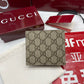 GG BI-FOLD WALLET IN BEIGE MIX BROWN CANVAS Amelia