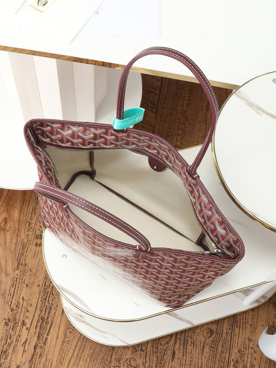 SAINT LOUIS MM 30CM BURGUNDY CANVAS Amelia