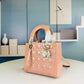 LADY BAG 24 BEIGE PATENT CALFSKIN GOLD HARDWARE
