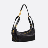 CD SHOULDER BAG 25 IN BLACK CALFSKIN GOLD HARDWARE TP2 Amelia