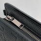 CLUTCH 27 BAG IN BLACK CALFSKIN EMBOSSED LOGO