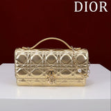 CD BAG 21 IN GOLD CALFSKIN WITH GOLD HARDWARE