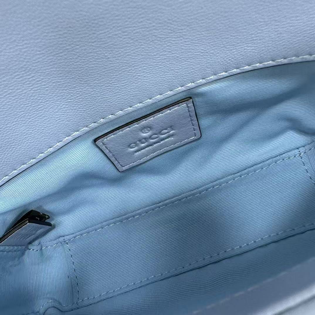 GG MARMONT 16 MINI SHOULDER BAG BLUE CALFSKIN Amelia