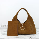 SOFTBIT MAXI SHOULDER BAG 46 IN SADDLE BROWN SUEDE Amelia