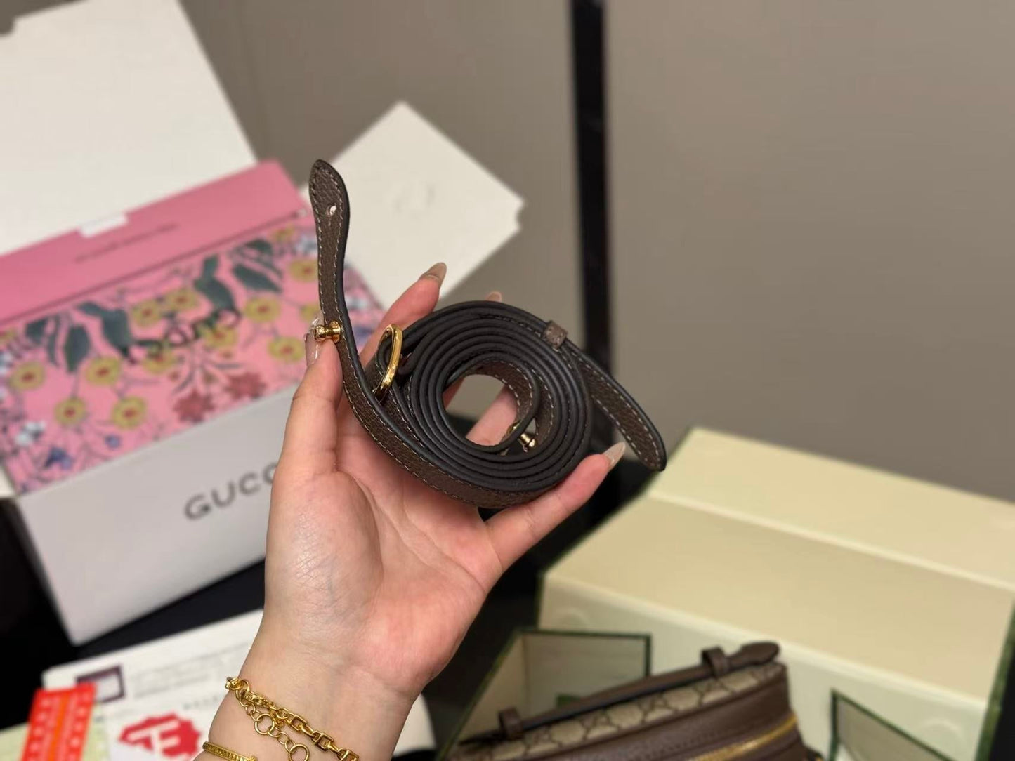 GUCCI OPHIDIA MINI BAG 15 IN BROWN GG CANVAS Amelia Amelia