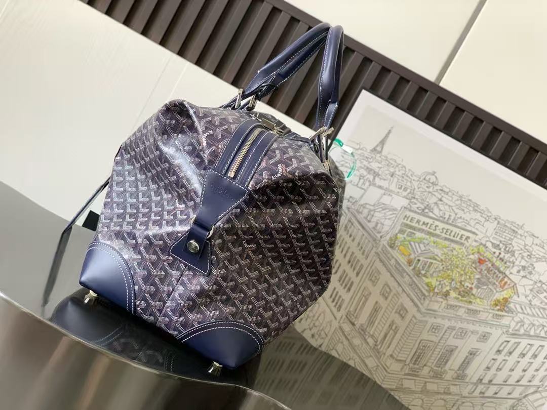 GOYARD BOEING 45 DUFFLE BAG IN NAVY BLUE GOYARDINE CANVAS Amelia