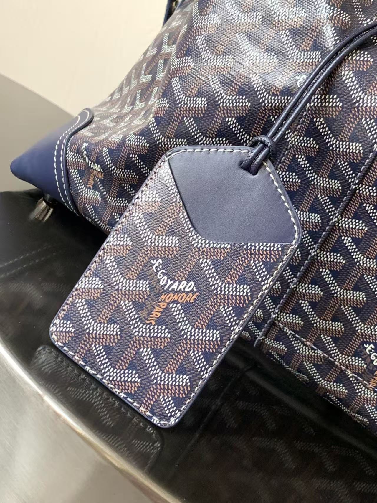 GOYARD BOEING 45 DUFFLE BAG IN NAVY BLUE GOYARDINE CANVAS Amelia Amelia