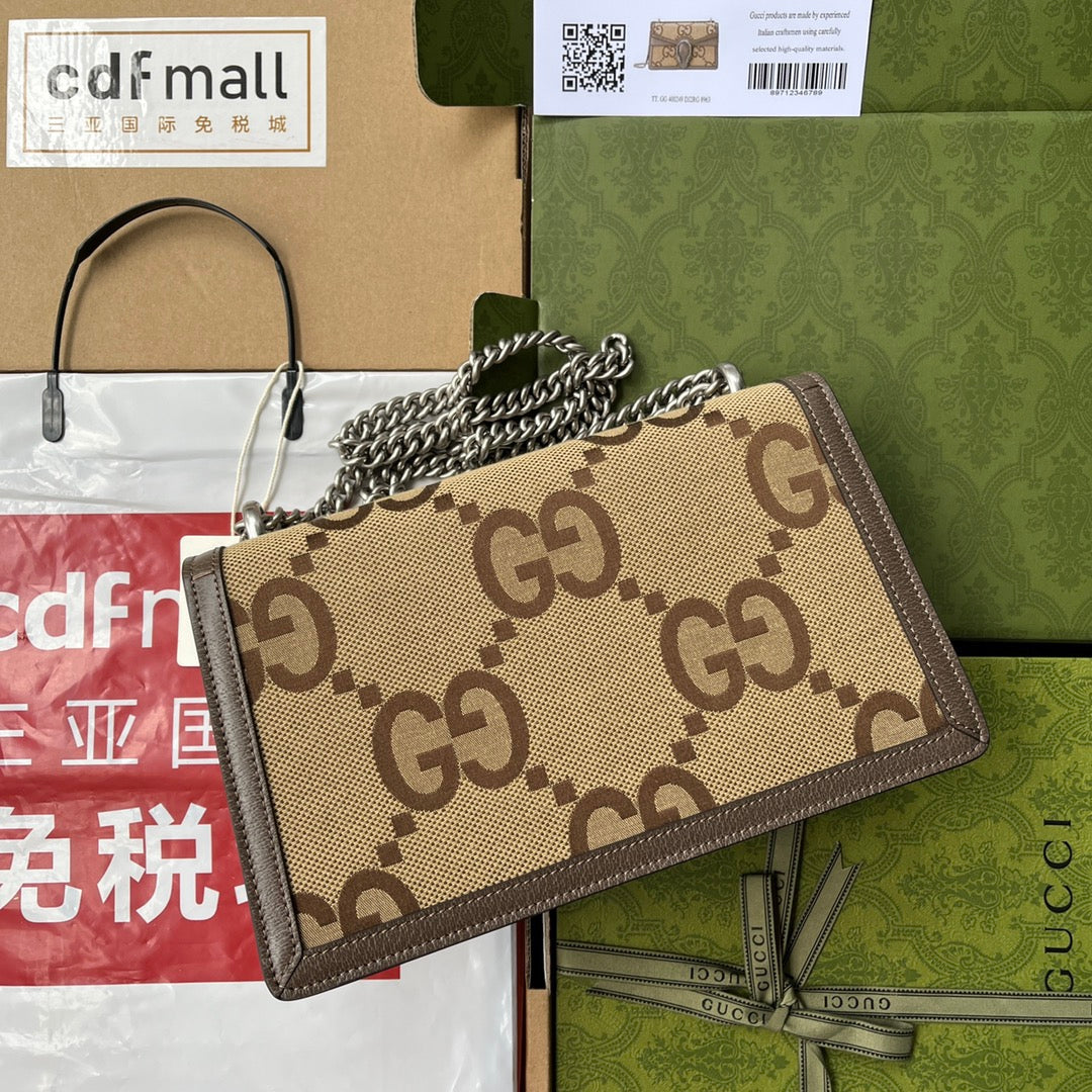 GUCCI DIONYSUS SHOULDER BAG 28 IN TAN BROWN CALFSKIN Amelia Amelia