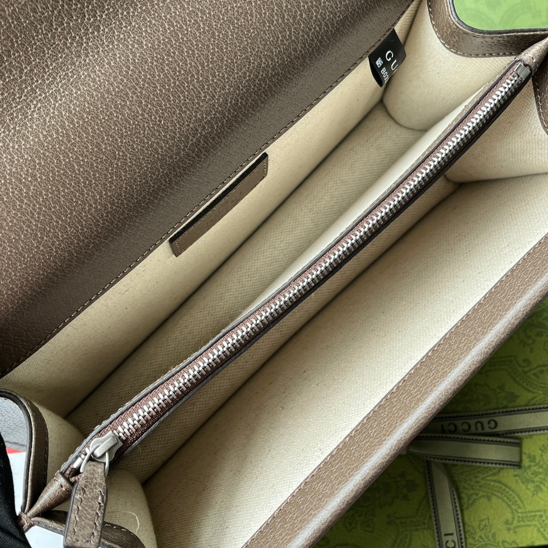 GUCCI DIONYSUS SHOULDER BAG 28 IN TAN BROWN CALFSKIN Amelia Amelia