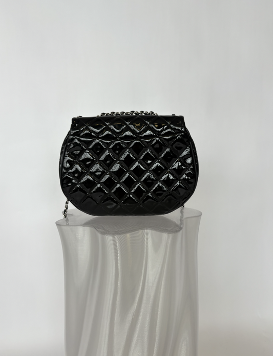 Chanel Patent Bubble Quilted Medium Calfskin Bag